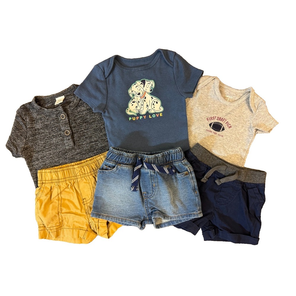 Baby Boy 3 Months Summer Clothes Bundle Outfits Shorts Bodysuits Lot Disney Dogs